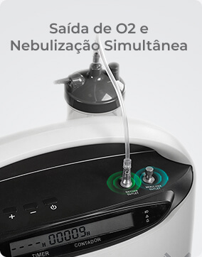 Saída de O2 e Nebulização Simultânea