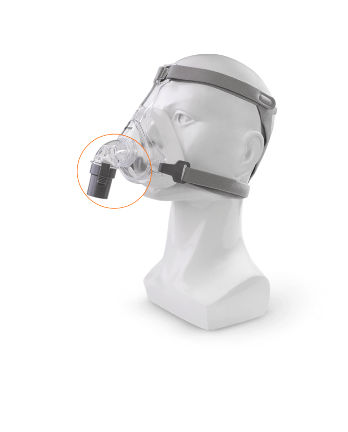Conector para Mascara com apoio de testa apneia do sono gaslive 05